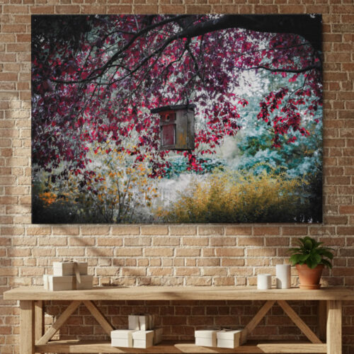 Leinwandbild mit Nistkasten im Flur - Friendensort