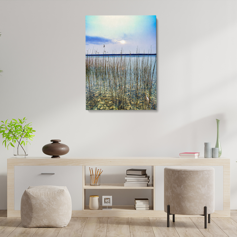 Christliches Leinwandbild Zu stillen Wassern im Büro