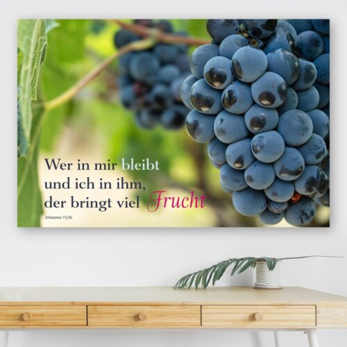 Christliches Leinwandbild „Der Weinstock“.